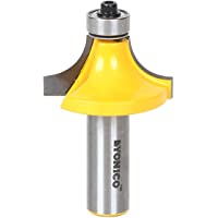 Yonico 13166 redondo más de borde Router Bit con 1-2-inch Radio 1-2-inch vástago